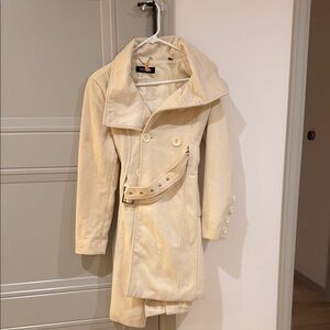 Guess Women's Cream Trench Coat